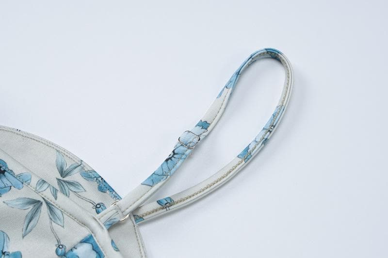 Sweetheart neck flower print cami maxi dress