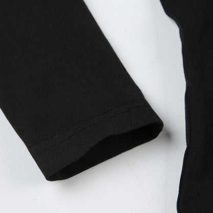 Long sleeve turnover collar bowknot embroidery top