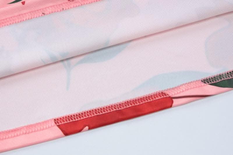 Flower print u neck cross back backless cami midi dress-final-sale