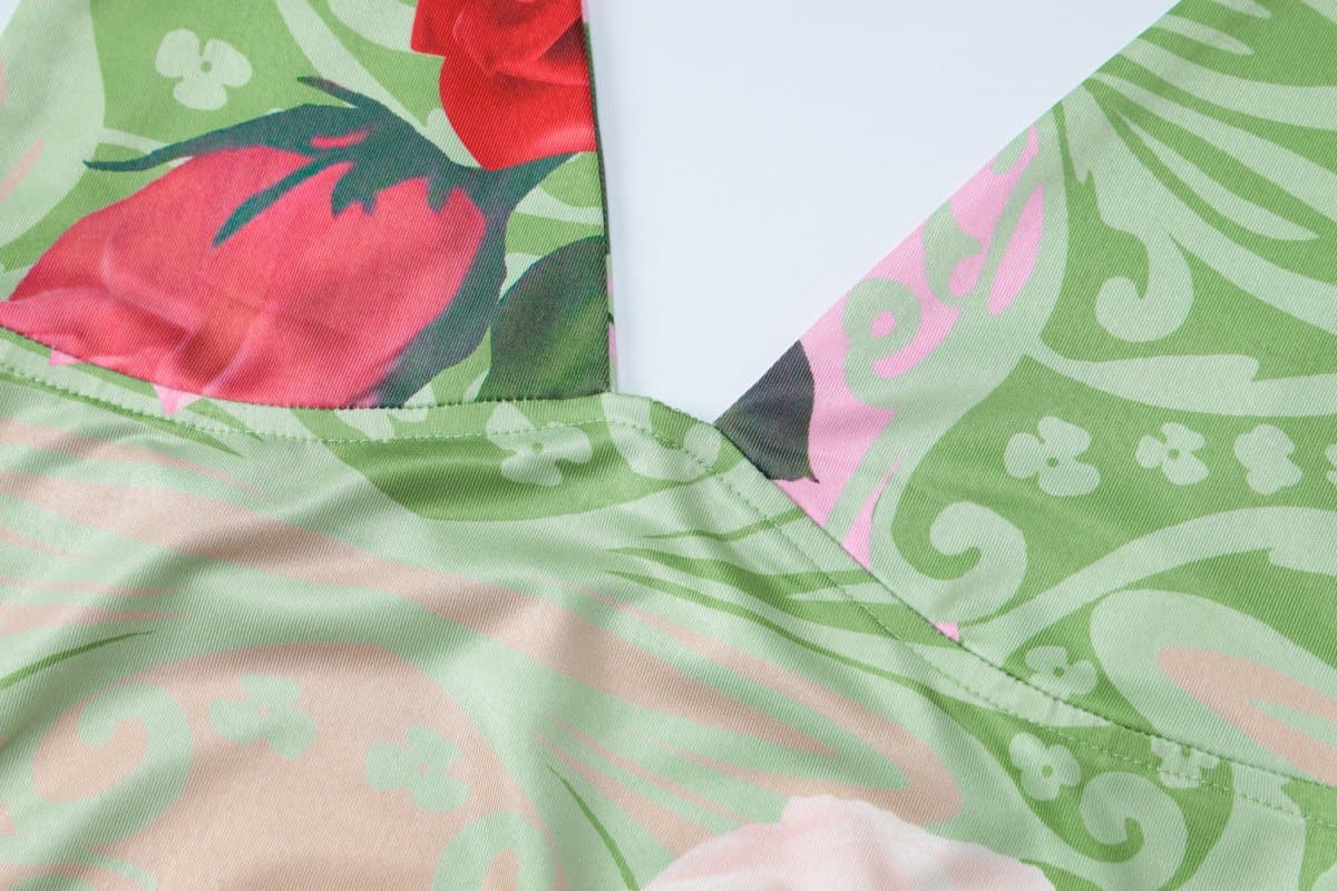 Flower print v neck cami maxi dress