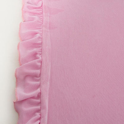 One shoulder solid ruffle irregular maxi dress