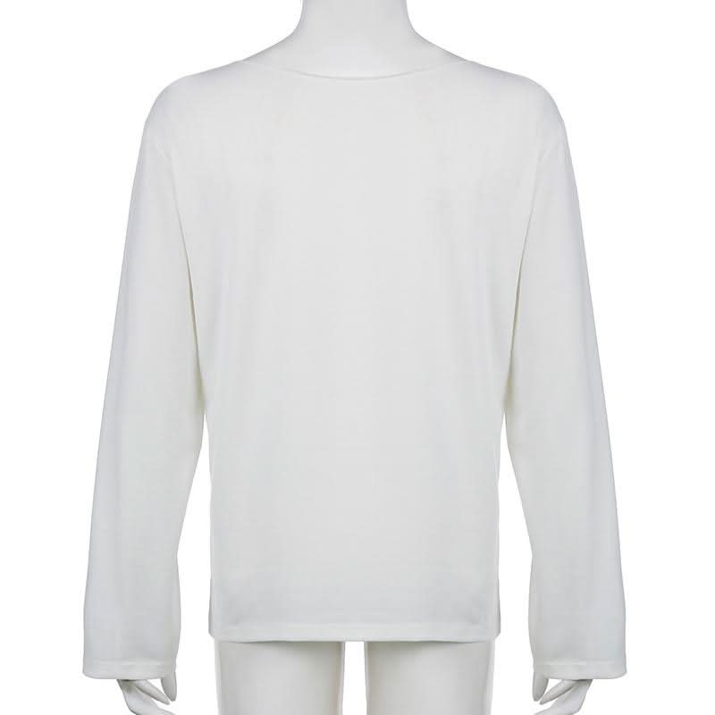 Long sleeve crewneck "98" print top