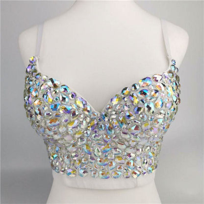Sweetheart neck padded beaded cami top