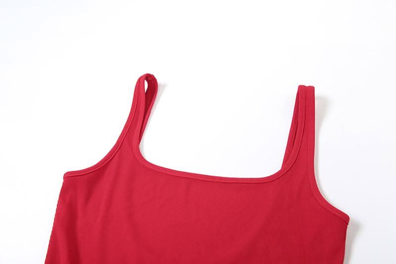 Square neck backless cami mini dress