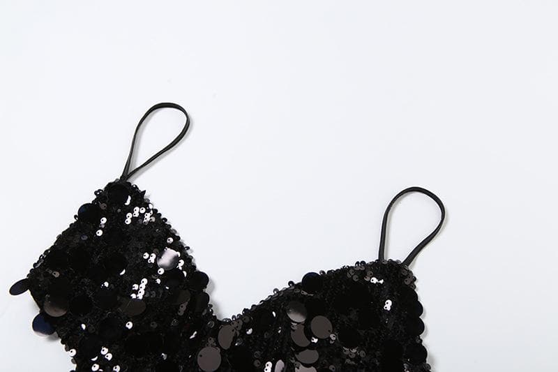 Butterfly pattern glitter lace up cami top