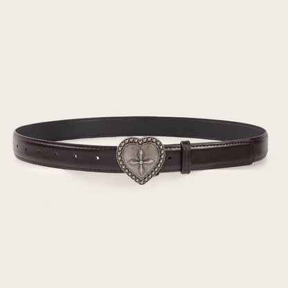 Heart PU leather adjustable belt