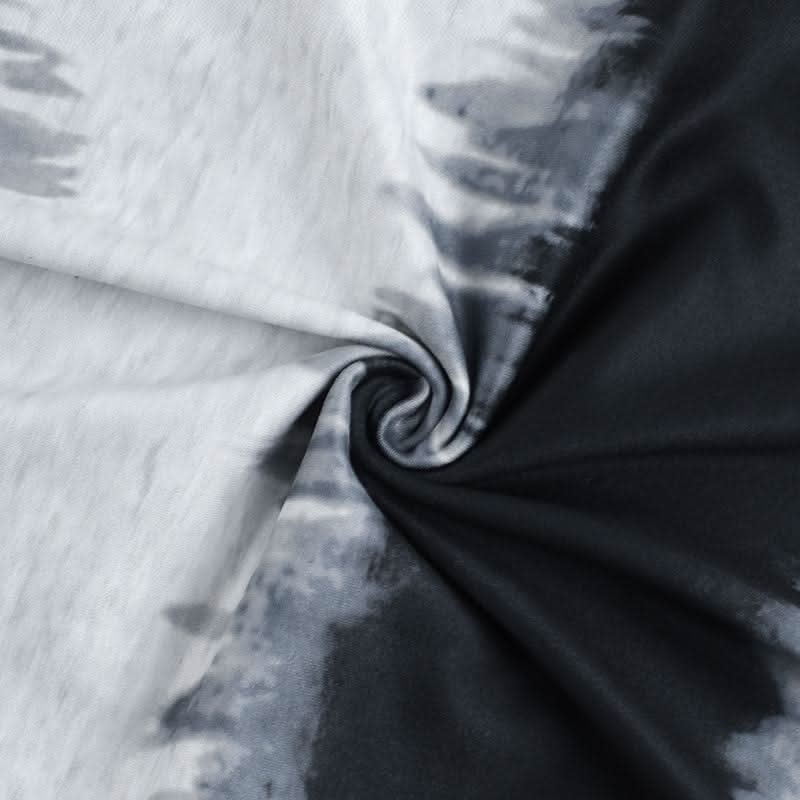 Irregular long sleeve one shoulder striped maxi dress