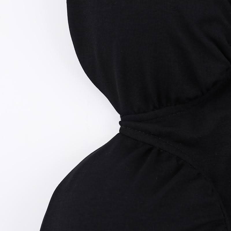 Sweetheart neck long sleeve mesh mini dress