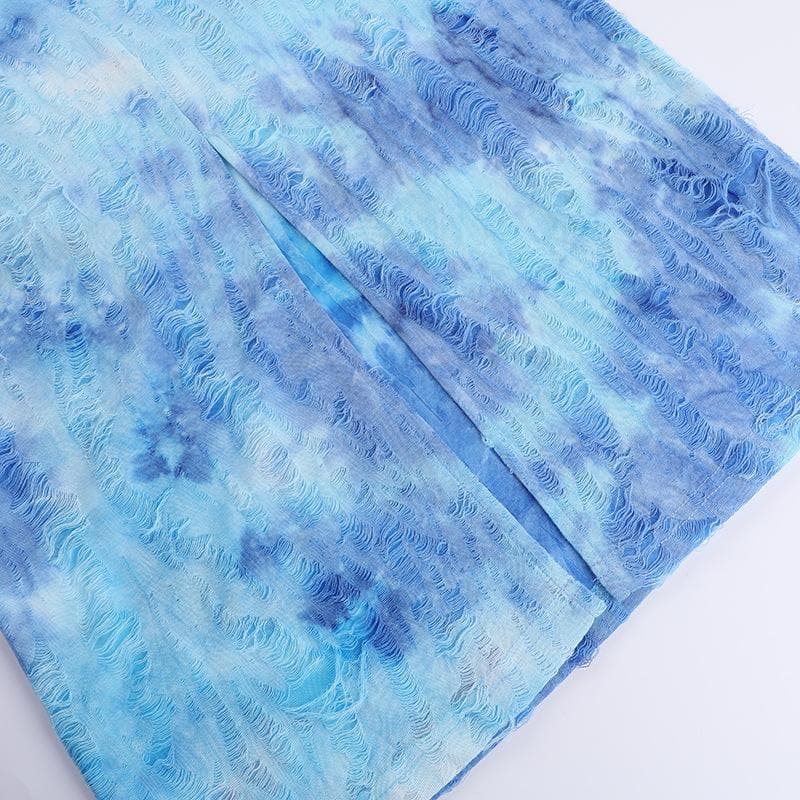 Tie dye backless cami midi dress