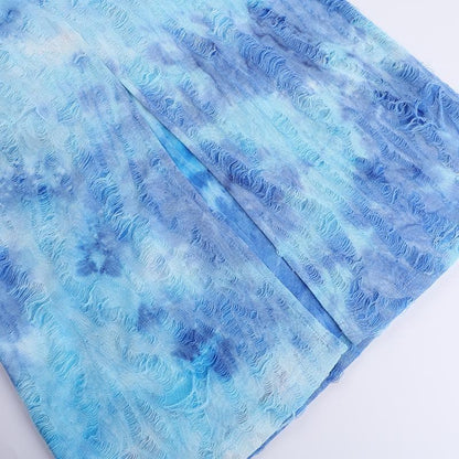 Tie dye backless cami midi dress