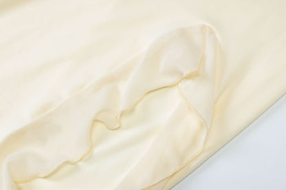 Slit halter self tie v neck ruffle solid maxi dress