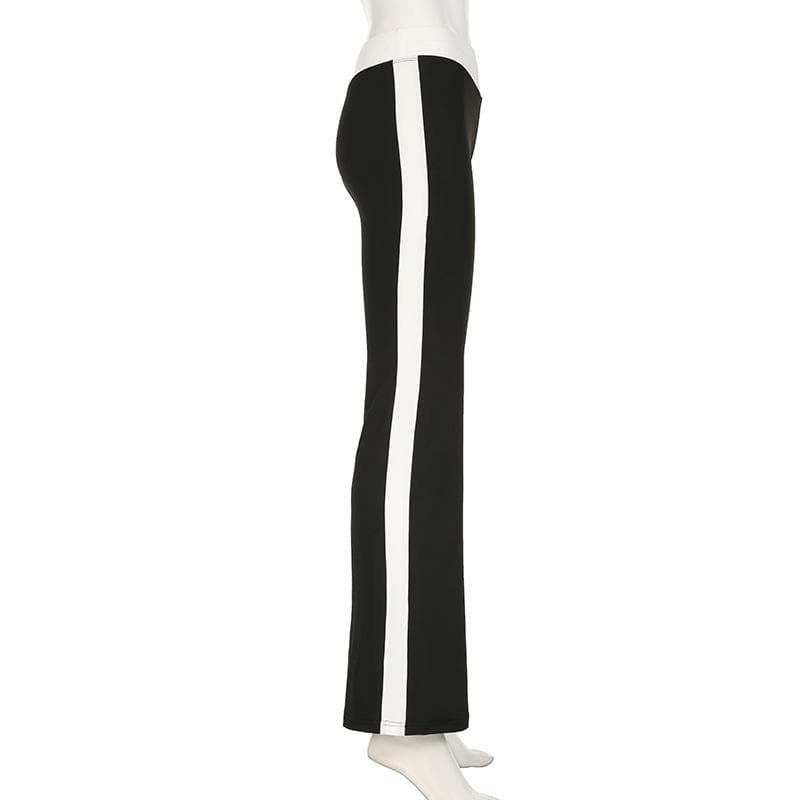 Stitch high rise contrast ruched pant