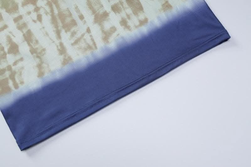 Tie dye print long sleeve high neck contrast maxi dress-final-sale