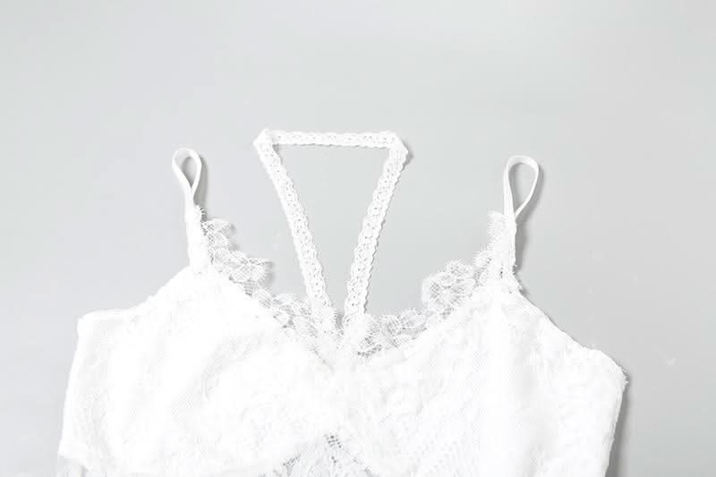 Halter v neck lace cami top