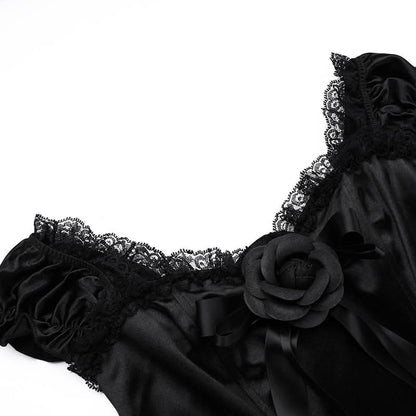 Off shoulder mesh flower applique mini dress
