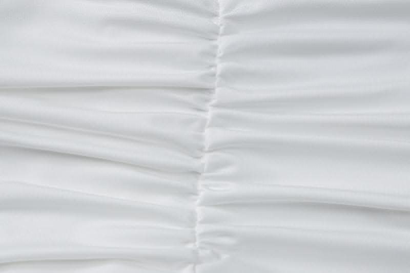 Backless ruched mesh self tie solid tube mini dress-final-sale