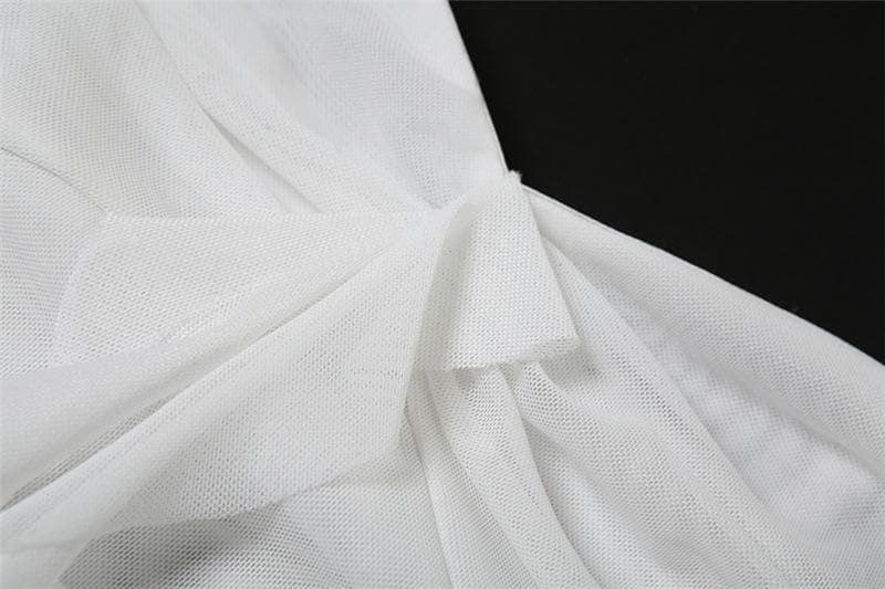 Ruched mesh ruffle sweetheart neck cami maxi dress