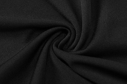 Feather solid slit backless gloves tube mini dress