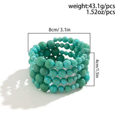 Stone irregular beaded armbands