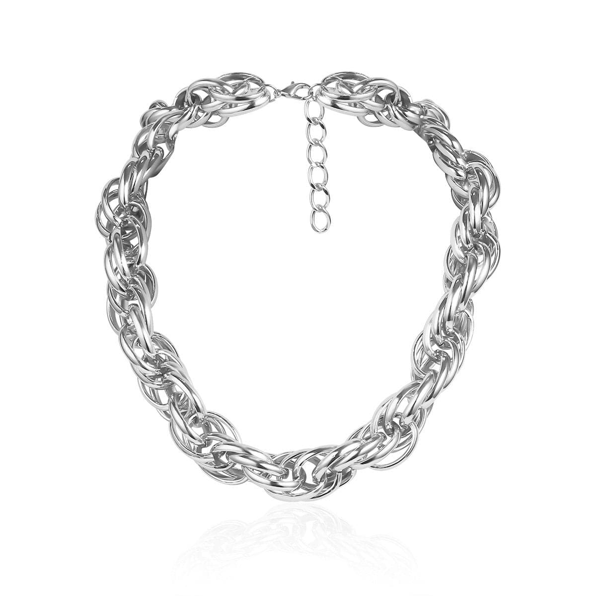 Layered solid choker necklace