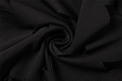 Hollow out backless sleeveless low cut solid cut out maxi dress