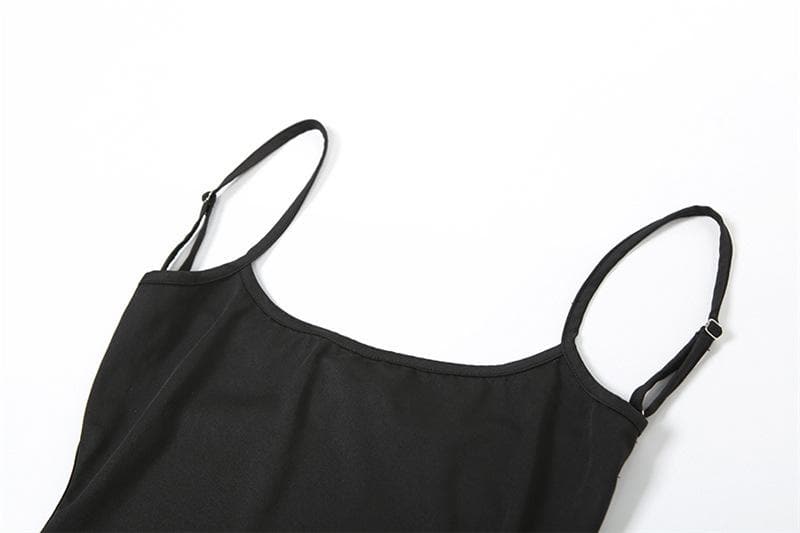 Lace up backless slit solid cami maxi dress