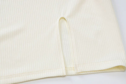 Off shoulder long flared sleeve bowknot ribbed mini dress