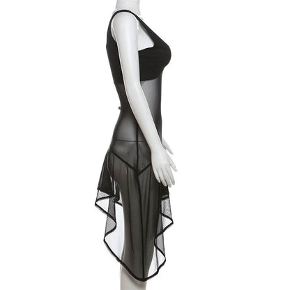 V neck mesh cami top