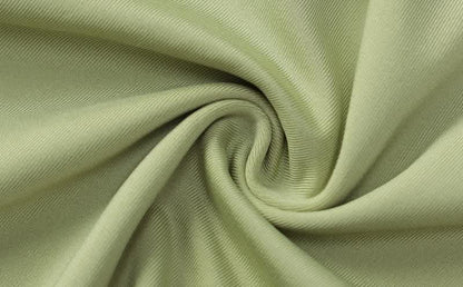 Long sleeve solid hollow out round neck ruched crop top skirt set-final-sale