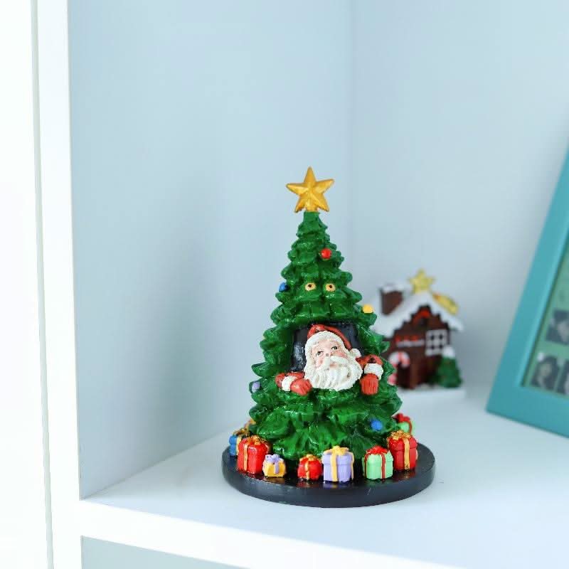 Christmas tree santa claus decor
