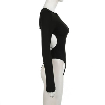 Long sleeve cross back beaded bodysuit