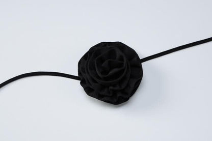 Flower applique solid backless v neck ribbon cami mini dress-final-sale