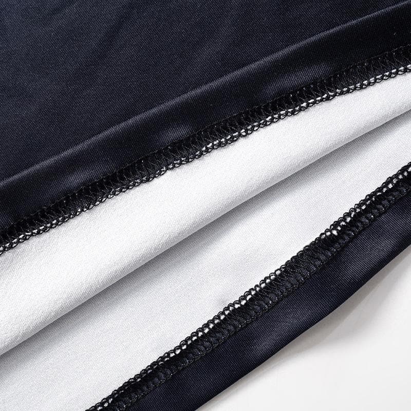 Gradient long sleeve contrast crewneck top