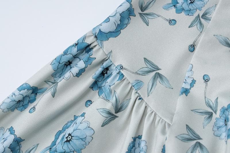 Sweetheart neck flower print cami maxi dress