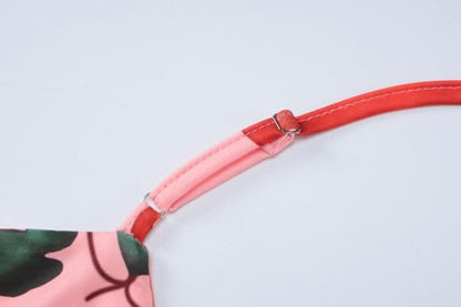 Flower print u neck cross back backless cami midi dress-final-sale