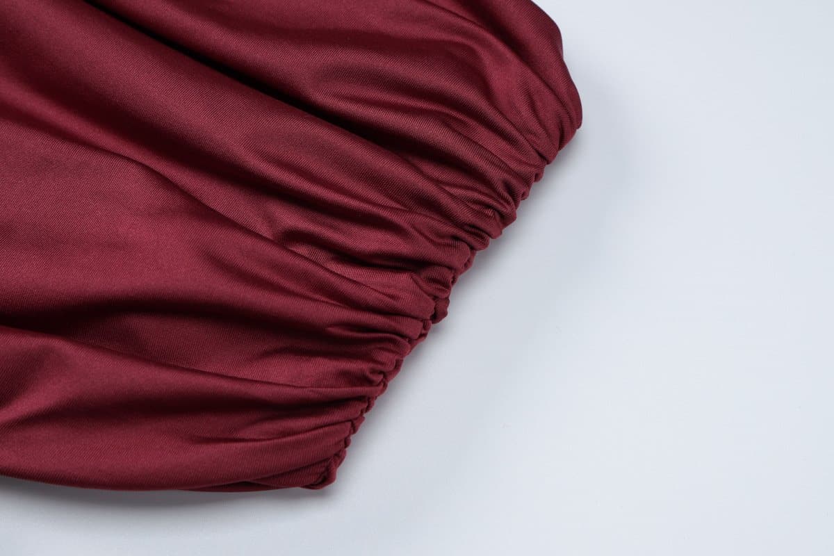 Off shoulder ruched backless solid maxi dress