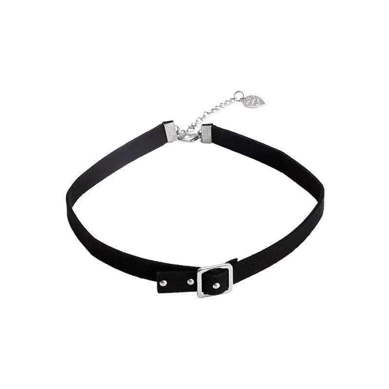Buckle heart chain choker necklace