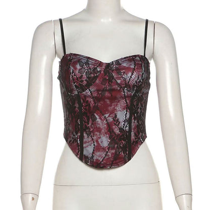 Sweetheart neck tie dye lace cami top