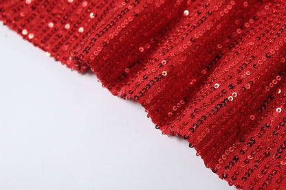 Glitter mesh patchwork tube mini dress