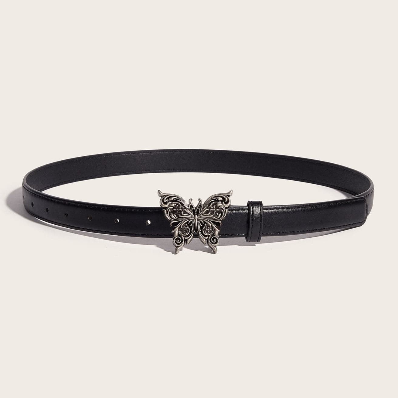 Butterfly PU leather adjustable belt