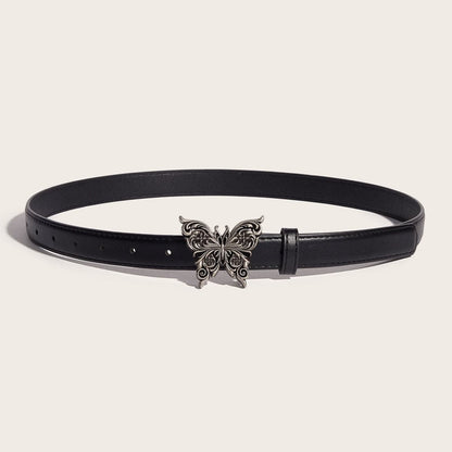 Butterfly PU leather adjustable belt