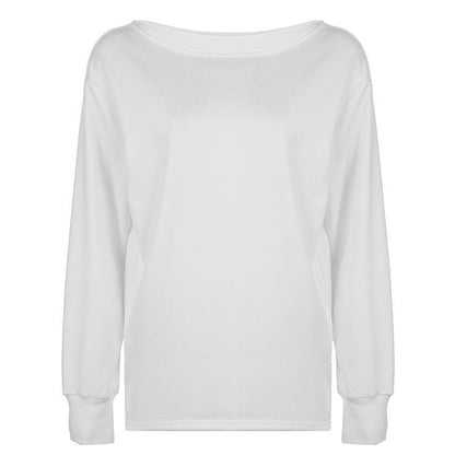 Long sleeve round neck solid top