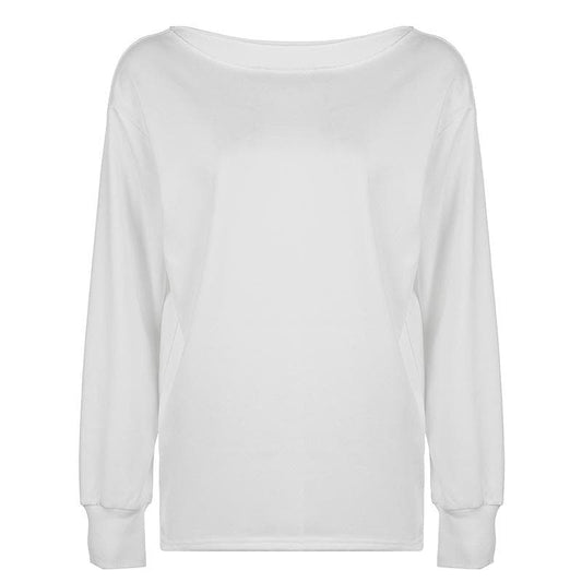 Long sleeve round neck solid top