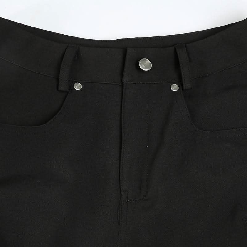 Contrast zip-up drawstring cargo pant