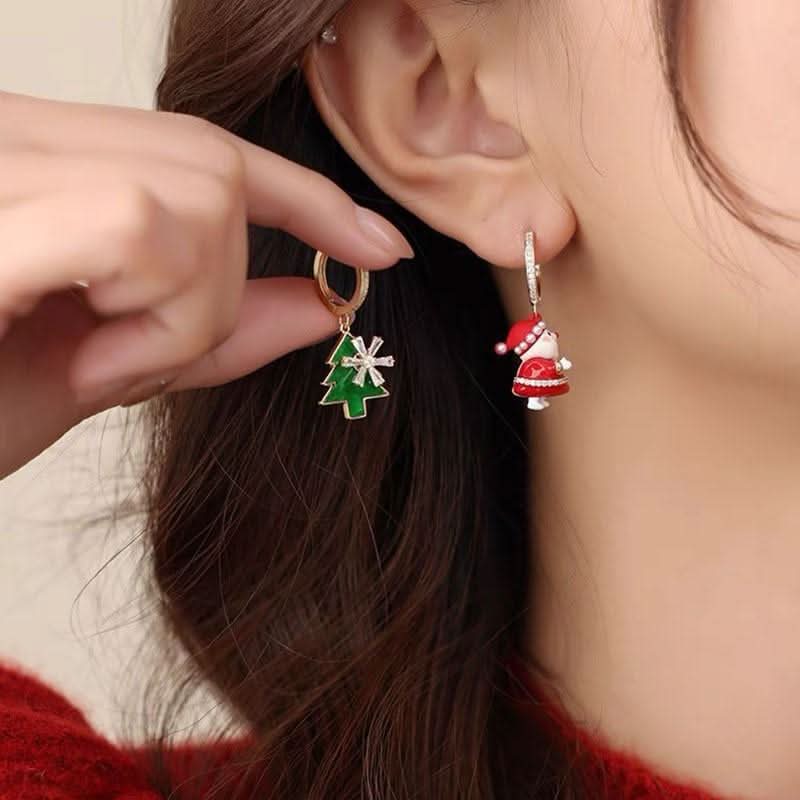 Irregular pendant christmas tree decor drop earrings