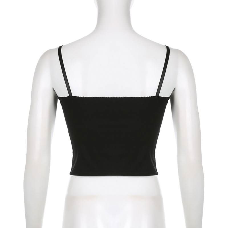 Sweetheart neck corset button cami top