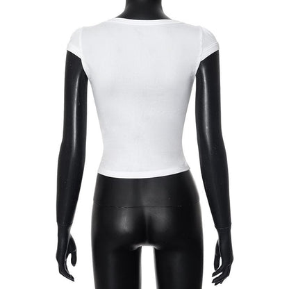 Cap sleeve v neck ruched solid top