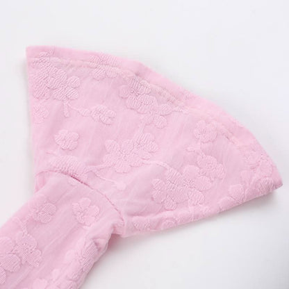 Crewneck long sleeve lace up flower pattern maxi dress