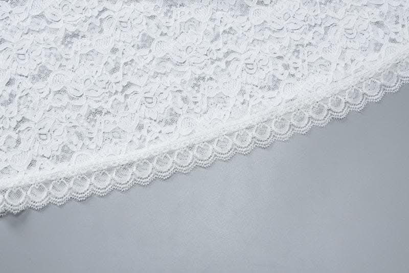 Lace see through solid tube maxi dress-final-sale