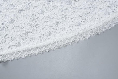 Lace see through solid tube maxi dress-final-sale